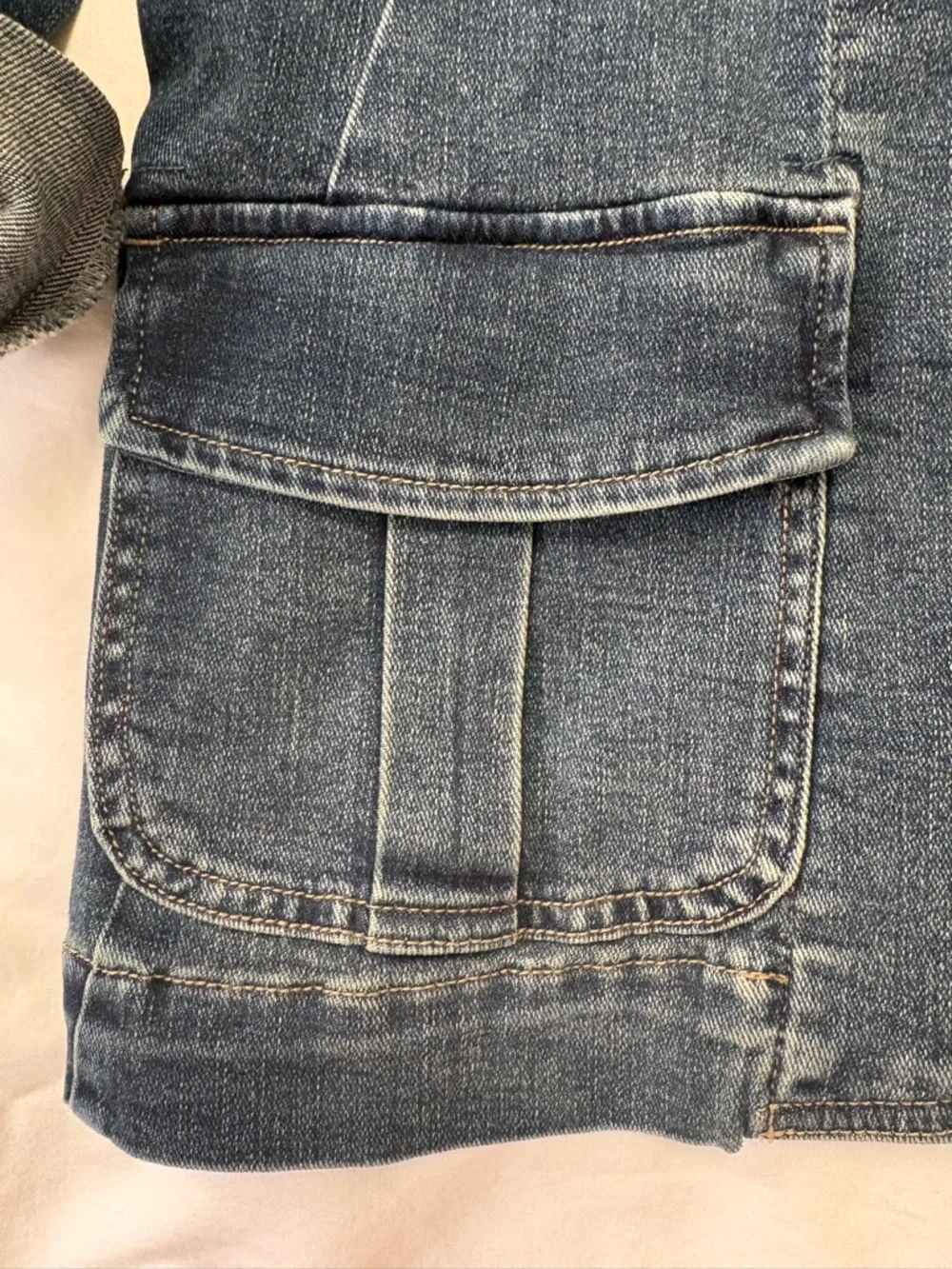 Liverpool Dark Blue Denim Jacket with Front Patch Pockets - Picture 4 of 14